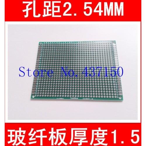 10PCS/Lot ,7 * 9CM sided HASL universal board / Universal board / Pegboard / breadboard green oil glass plate thickness 1.5MMFre