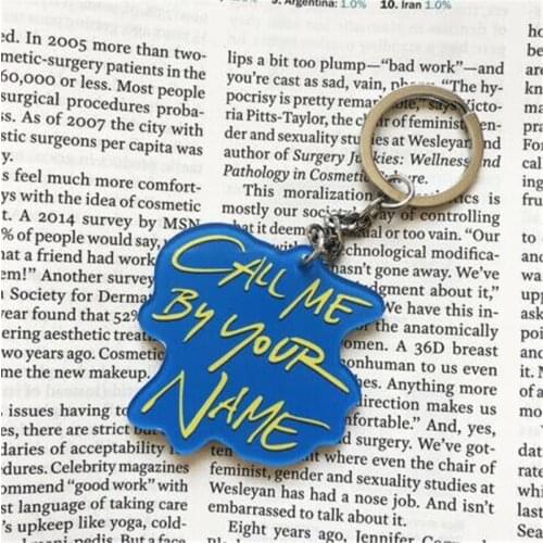 2019 André Aciman Call Me by Your Name Movie Andre CMBYN Timothée Keychain Keyring Pendant Thoughtful Gift HOT