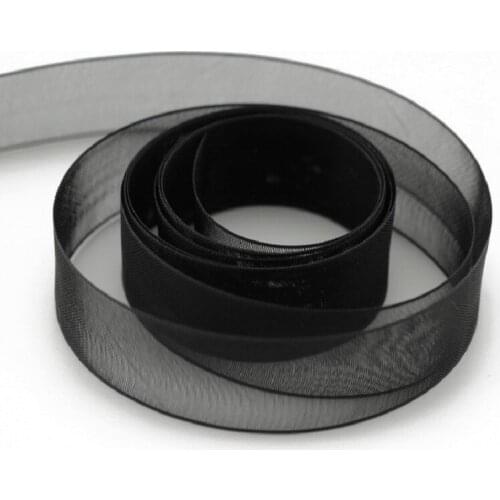 Hot selling 25mm black high- Shadai handmade clothing materials commonly used bow 5 yard a lot