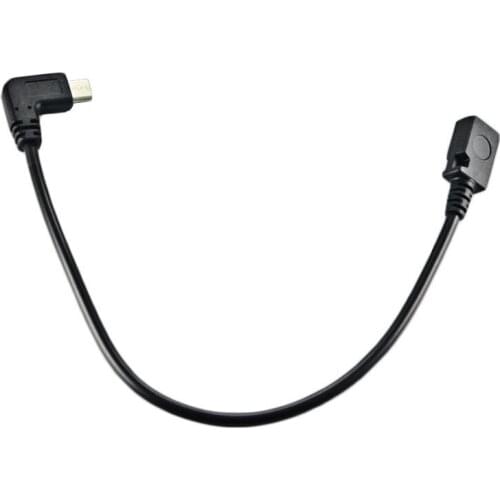 25cm USB3.1 Type C Male To Micro USB 2.0 5P Female Data Angled Cable Nexus 5X 6P