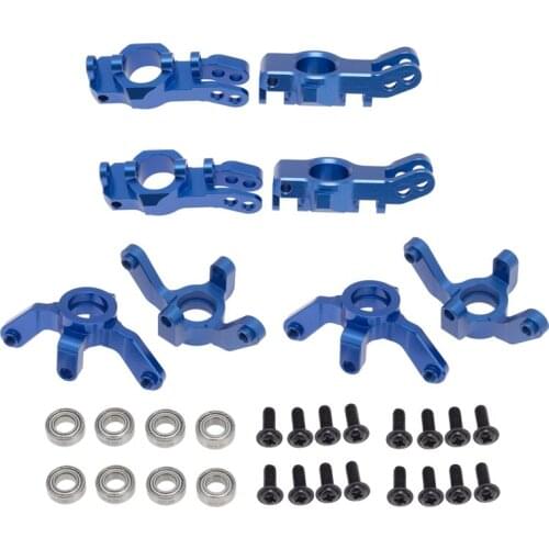 8Pcs Aluminum Steering Knuckles Blocks Stub Axle Carriers for 1/10 Redcat Blackout XTE SC XBE (Pro) Upgrade Parts