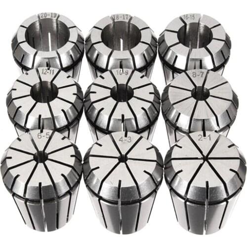 9Pcs ER32 Precision Spring Collet 2/4/6/8/10/12/16/18/20Mm Workholding Tools Tool Holder