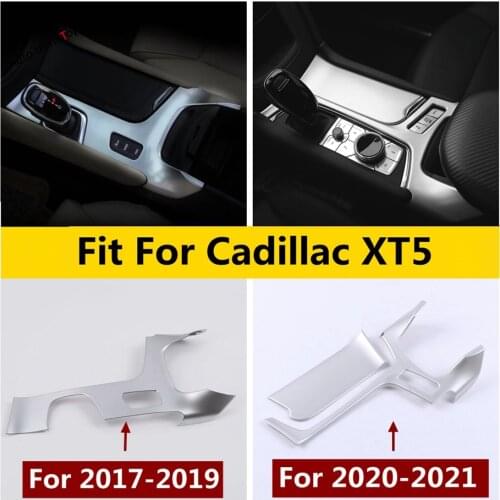 Car Center Console Gear Shift Panel Frame Cover Trim ABS Matte / Carbon Fiber Interior For Cadillac XT5 2016 - 2021 Accessories