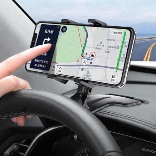 Car Multifunctional Mobile Phone Bracket New Creative 360 Degree Rotating With Number Plate Rearview Mirror Mount For Huawei