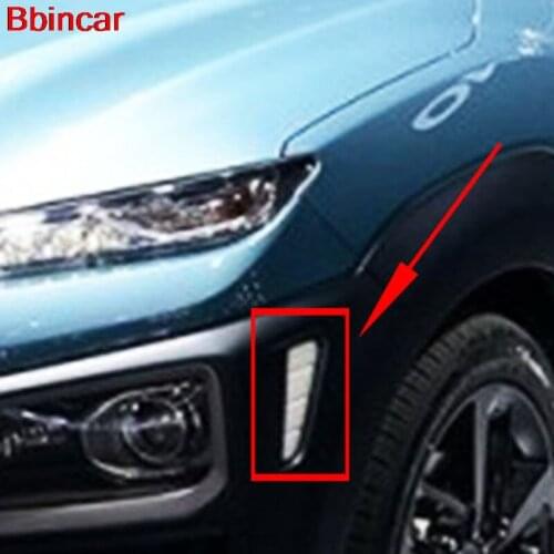 Bbincar For Hyundai Kona Encino 2018 2019 ABS Chrome Front Side Truning Light Lights Cover Frame Trim Frame Exterior Styling