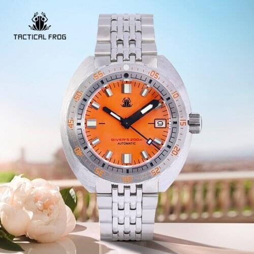 Tactical Frog Sub 300T Diver Watch Man New Arrival Scratch-Resistant Sapphire Crystal 200M Waterproof 316L Bracelet Mens Watch
