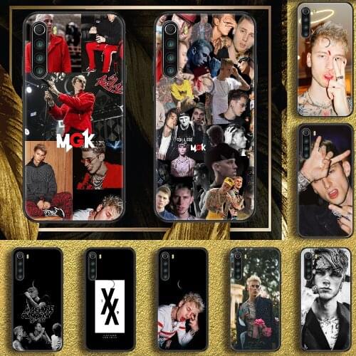 Rapper Machine Gun Kelly MGK Phone case For Xiaomi Redmi Note 7 7A 8 8T 9 9A 9S 10 K30 Pro Ultra black painting shell silicone