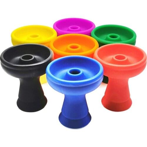 One Hole Silicone Hookah Bowl Funnel Flavor Holder Phunnel Silicon Shisha Head Unbreakable Chicha Pot Sheesha Part Narguile Cup