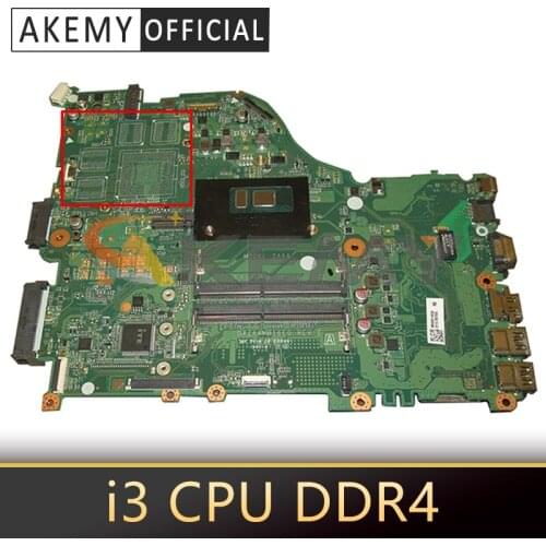 For ACER E5-575 E5-575G F5-573 ZAA X32 Laptop Motherboard DAZAAMB16E0 With i3 CPU DDR4 100% Fully Tested (Free Shipping)