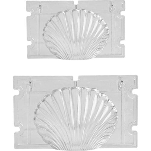 3D Handmade Aromatherapy Candle Making Mold Plaster Scallop Mold DIY Cake Fondant Plastic Seashell Shell Mould Handicraft Arts