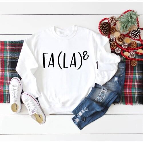 Harajuku FA(LA)8 Teacher Christmas Gift Fashion Pollover Cotton O Neck Women Sweatshirt Full Long Sleeve casual Kawaii Shirt