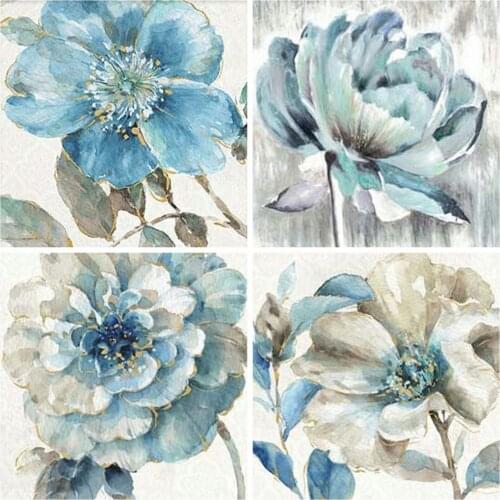 Huacan Diamond Painting New Arrivals Flower Diamond Art Full Drill Mosaic Scenery Embroidery Floral Home Decoration