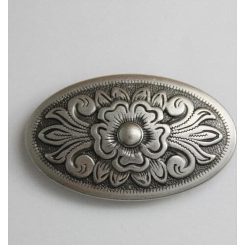 KBO02) 10pc Diablo Oval button 1-3/4" (4.3 cm) x1" (2.6 cm) Antique-Silver