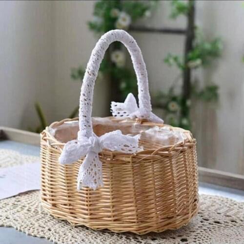 Storage Baskets Laundry Seagrass Baskets Wicker Rattan Hanging Flower Pot Toy Home Pot Panier Osier Cestas De Mimbre Decorativas