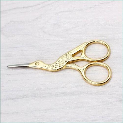 Stainless steel plated crane cut 9.3cm yarn, bayonet cross stitch, hand-cut thread head, scissors, tailor cut