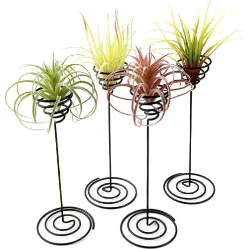 Creative Black Iron Air Pineapple Base Plant Flower Pot Rack Holder Home Balcony Garden Decor Supplies Landscape Accessories