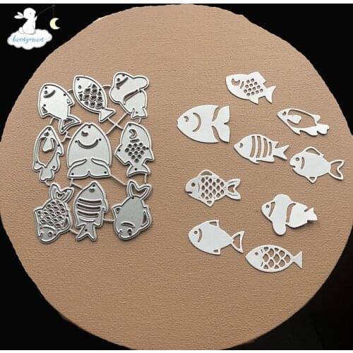 Bunnymoon Fishes Metal Cutting Dies Stencils for DIY Scrapbooking/photo Album stamps Decorative Embossing DIY Paper