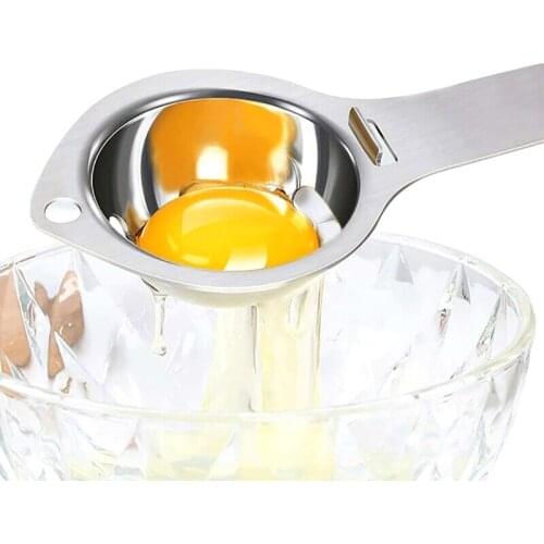 Stainless Steel Egg White Separator Tools Yolk Sifting Home Kitchen Chef Dining Cooking Long Handle Egg Divider Funnel Egg Tool
