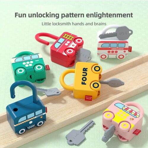 Montessori Educational Toys Car Lock Number Matching Game for Kids 2 3 4 Years Old Children Motessori Learning Toy GIft Kids