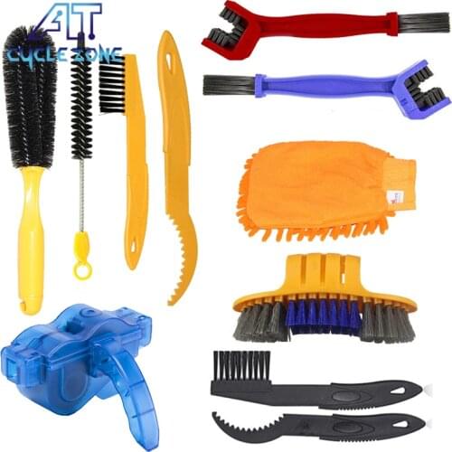 Bicycle Chain Cleaner Bike Cleaning Kit Cycling Scrubber Brushes Mountain Bike Wash Tool Set Bicycle Repair Tools Accessories