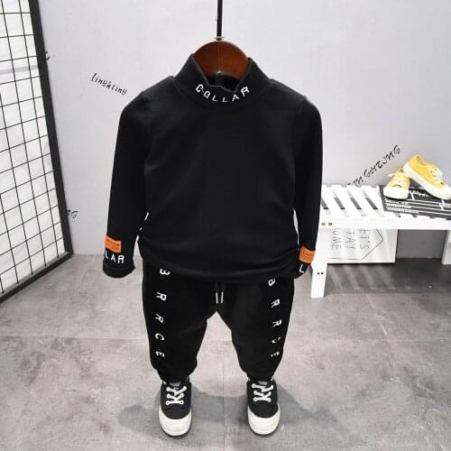 Autumn Winter 2-6Y Toddler Kids Baby Boy Clothing Set 3 Color T-Shirt Tops Pants 2PCS Outfits Tracksuit Long Sleeve Outfits