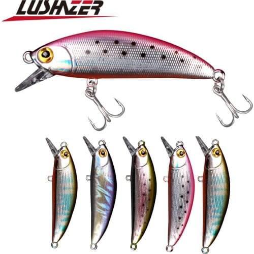LUSHAZER sinking Mini Lures For Fishing Minnow Bait 50mm 5g Fishing Hard Lures Wobbler Hard Lure Bass Pike peche bait