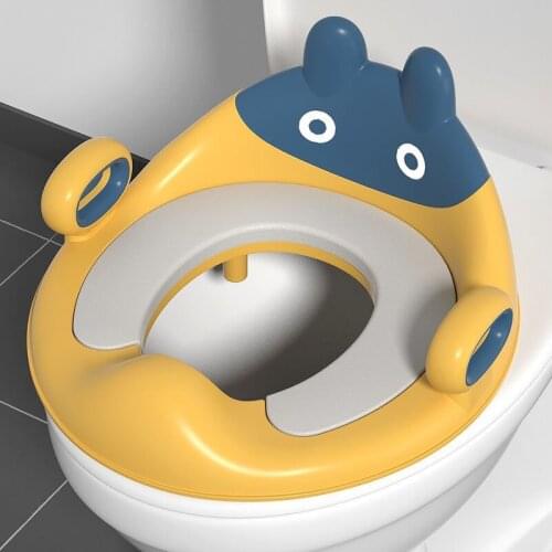 Potty Training Seat for Kids Boys Girls Toddlers Toilet Seat for Baby with Cushion Handle and Backrest Toilet Trainer