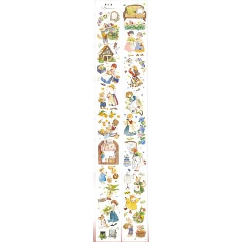 1 Loop 5.5cm x 105cm Cute Girl Countryside Pet Washi Tape Card Painted Journal Decoration Collage