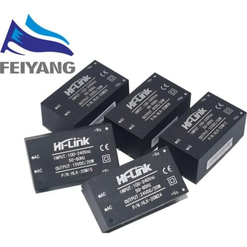 10pcs HLK-20M05/20M09/20M12/20M15 AC DC 220V 5V/9V/12V/15V/24V isolated switching step down power supply module home automation