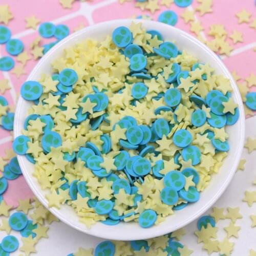 100g/Lot Simulation Map Stars Clay Slices Sprinkles Soft Pottery for DIY Crafts Decoration Filling Accessories
