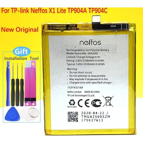 100% NEW NBL-38A2500 Battery For TP-link Neffos X1 Lite TP904A TP904C 2500mAh High quality Battery+Tracking number