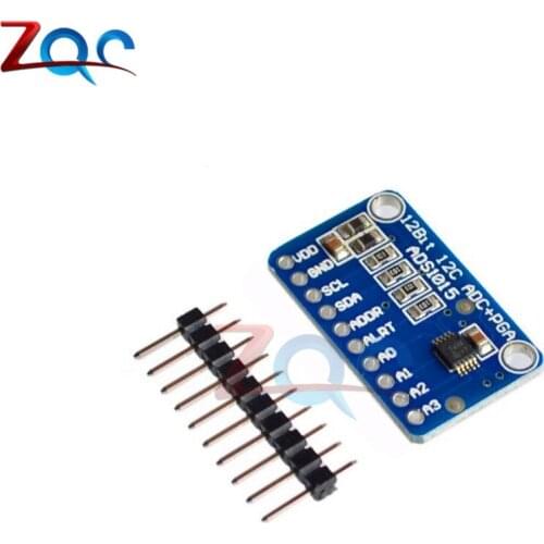 12 Bit ADS1015 Module 4 Channel ADC ultra-compact Module with Pro Gain Amplifier 2.0V to 5.5V for Arduino RPi