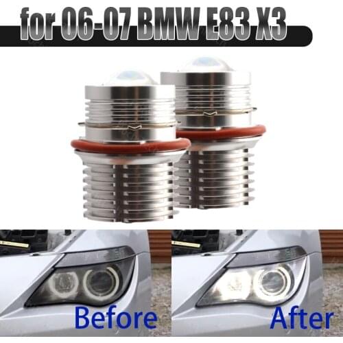 120W for 06-07 BMW E83 X3 LED Angel Eyes Ring Marker Light Bulbs Xenon White 6000K Car Accessories