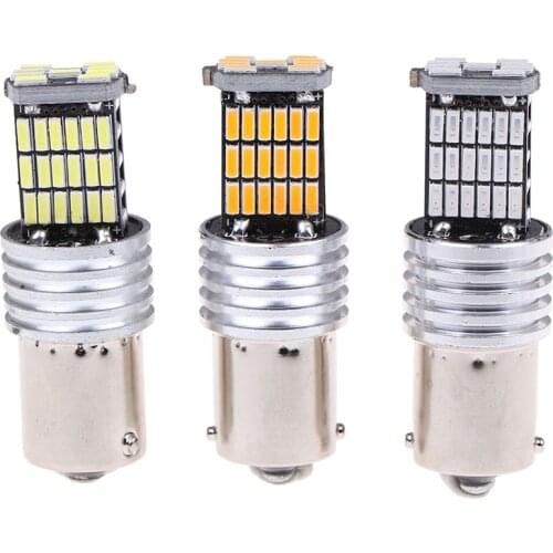 45-SMD LED 12V 24V P21W Bay15d 1156 Ba15s Car Bulbs Turn Signal Reverse Brake Lihgt