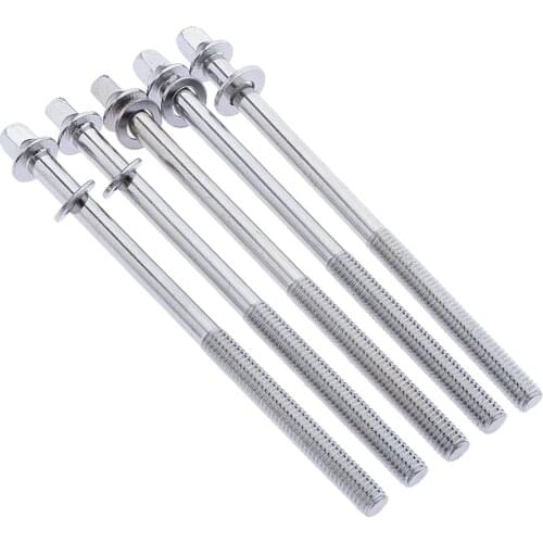5 X Drum Key Rods Tie Rods With Washers, Stainless Steel, Bass Drum Accessories