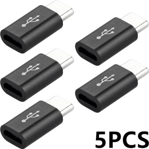 5 PCS Portable Small Micro To USB-C Type-C USB 3.1 Data Charging Adapter General For Phone Tablet Phone Accessories For Xiaomi