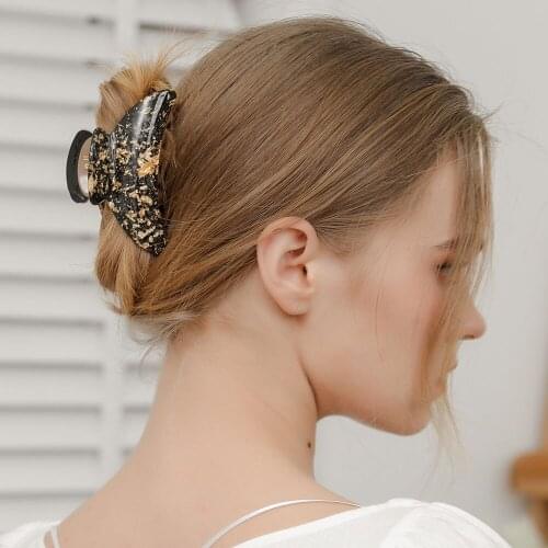 Acrylic Hair Claws Large Size Korean Hairpins Barrette Crab Hair Clips Fashion Headwear For Women Girls Elegant Hair Accessories