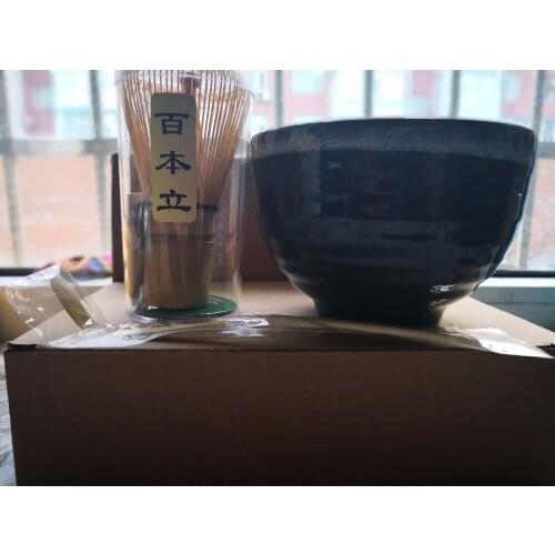 Free shipping Japanese ceremony high quality big size matcha bowl in set, matcha green powder tea tools