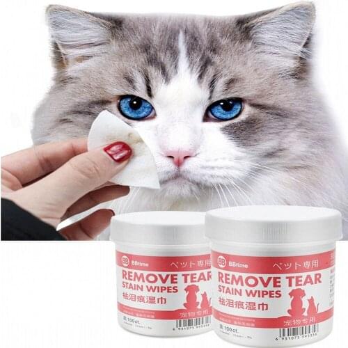 2020 New Pets Dogs Cats Cleaning Paper Towels Eyes Wet Wipes Tear Stain Remover Gentle Wet Tissue Pet Aloe Grooming Product