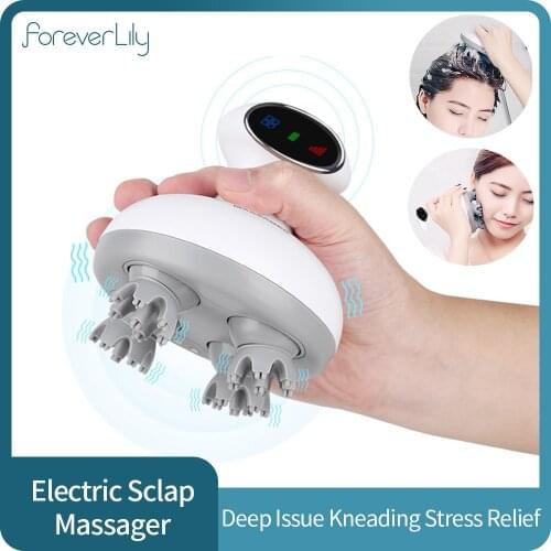 Electric 4D Vibration Scalp Head Body Massager Musle Relax Relieve Stress Promote Blood Circulation Hair Growth