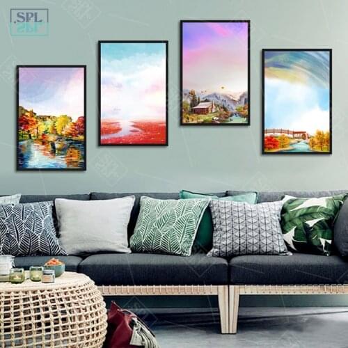 Hd Print Nordic Home Decor Wall Art Picture Vintage Watercolor Canvas Art Oil Painting Claude Monet Sunset Landscape Posters