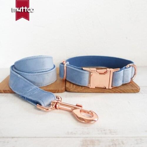 MUTTCO individual customized collar THE POWDERBLUE durable pet necklace collar for your house pet 5 sizes UDC081M