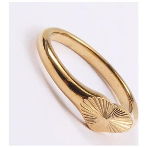 Stainless Steel Trendy Geometric Love Design Ring Gift For Womens Design Rings Luxury Aesthetic Steampunk Accessories Jewellery