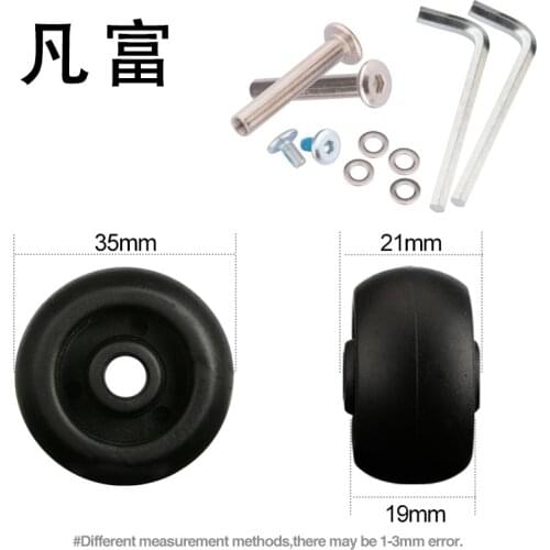 Traveling Luggage wheels repair suitcase accessories luggage universal wheels replacement 360 spinner Silent black casters