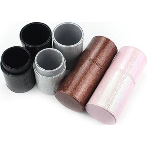 Rivet Buckle Makeup Brush Storage Cosmetic Brush Container Dustproof Beauty Makeup Tools Organizer Pen Storage Box