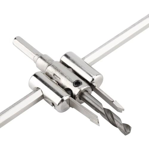 30mm-300mm Circle Hole Saw Adjustable Metal Wood Plastic Plaster Circle Hole Saw Airplane Shape Silver Alloy Woodworking Tool