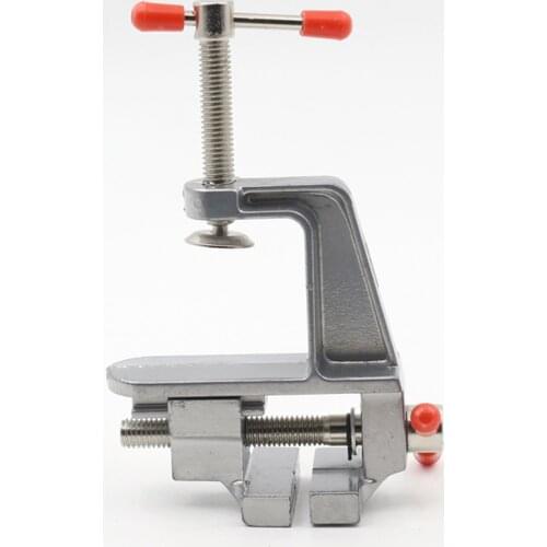 Mini Aluminum Alloy Bench Vise DIY Fixing Hand Tool Adjustable Pliers Carve Table Jaw Clamp Drill Press Vice Clip Accssary