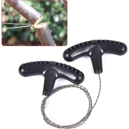 Emergency Tool for Survival Life PP Handle Wire Saw Approx 72cm Length Multifunctional Wire Saw Strong Wear-resistant