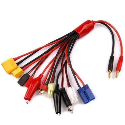 Multifunction Balance Charging Cable XT60 XT90 T Plug EC5 JST JR FUTABA Plug Adapter