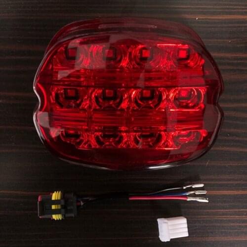 Motorcycle LED Tail Light 12V Lens Brake Turn Signal Lights for Harley Dyna Sportster FLST Electra Glides Road Glides Touring